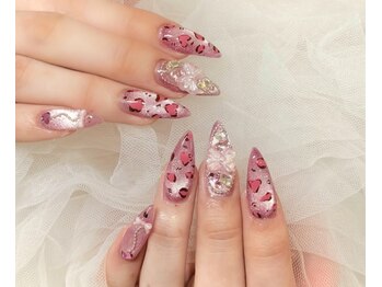 マグフラッシュヒョウ柄ハート