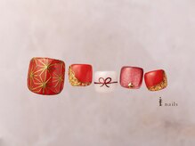 アイネイルズ 横浜EAST店(I-nails)/水引フットネイル