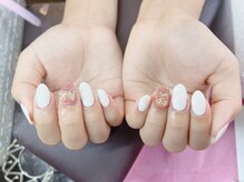 ヘブン ネイル 鶯谷(HEAVEN Nail)/リボンビジューネイル