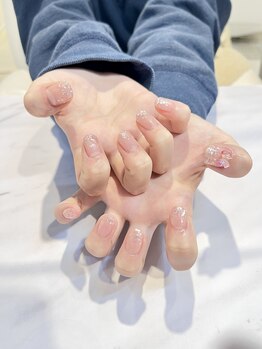 ピンクラメグラネイル