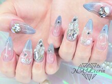 ネイル エクラン 町田店(NAIL’ecrin)/韓国ネイル/水色/マグネット