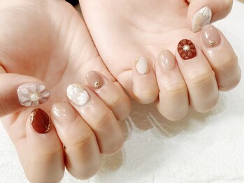 08ネイル(08 nail&school)/ぷくぷくフラワー☆