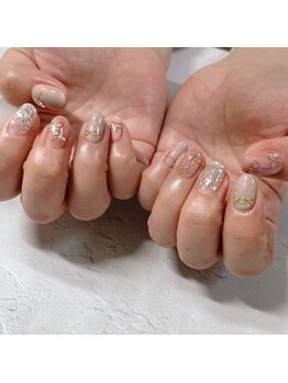 ブラン(blanc)/マグネット×リボンアートネイル