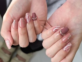 ダスティローズ×天然石風ネイル