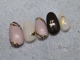 バレンタインチョコレートネイル