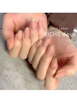 リッシュ ドゥ(RICHE deux)/爪先ストーンキラキラネイル