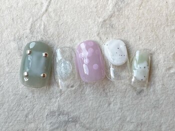 アイネイルズ 梅田店(I nails)/カラフル個性派ニュアンス¥9200