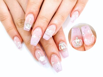 ネイルコレクション ピンク(Nail Collection Pink)/ジェル放題★王冠・イニシャル