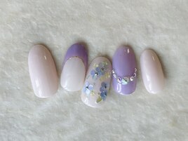 紫陽花ネイル ￥11000コース梅雨