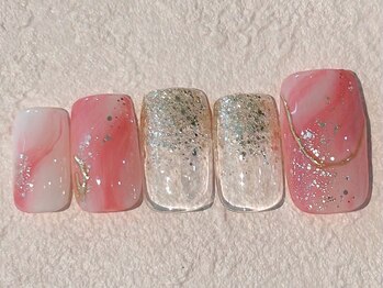 ニュアンスネイル　ミラーネイル