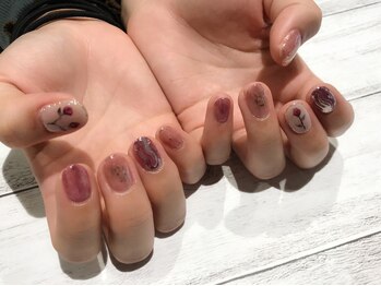 アース コアフュールボーテ 新潟中野山店 (EARTH Coiffure beaute')/フラワー×ニュアンス　￥7980