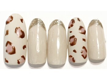 ヘアーアンドネイル ルシア(Hair&Nail Lucia)/冬のアニマル柄ネイル