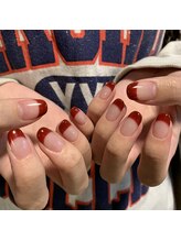 Mネイルアンドカフェ シェレステ/ボルドーのフレンチ！