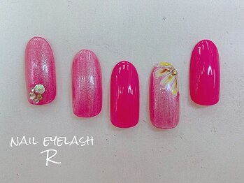 アール(R)/キラキラピンクフラワー