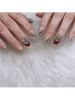 アロナ ネイルサロン アンド スクール(alona)/大人リボン