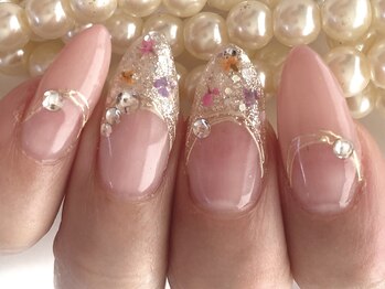 ネイルサロンティーモ(Nail Salon Tmo)の写真/付替ジェルオフ無料★雑誌に掲載されました!JNA1級の高技術[写真:桜フレンチネイル7980円]