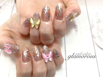 ネイルグラマラス 西新井店/《パラジェル》大人可愛いミラー