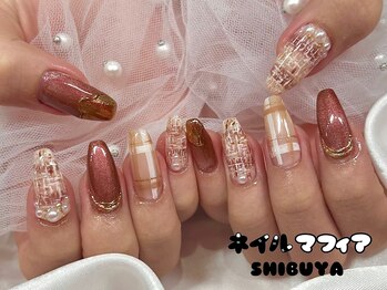 ネイルマフィア 渋谷(NAIL MAFIA)/チェックネイル