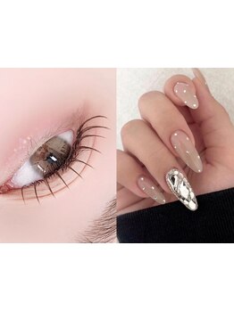 ネイル・アイメニューの同時施術が可能