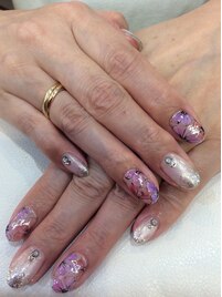 ニュアンスお花ネイル