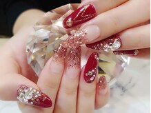 ボネール(nail ＆ eyelash Bounail)/スカルプ　長さ出し　クリスマス