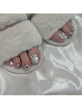 ビー 中町(bii)/シルバー　フットネイル