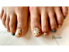 Footひまわりネイル