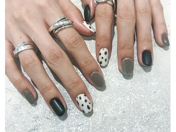 ネイル アヴァンス あべのルシアス店(Nail AVANCE.)/ダルメシアンネイル 太田