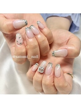 エムネイル ブランチ(Mネイル branch)/satomi担当:ガラスフレンチ