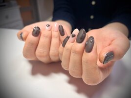 バレンタインネイル