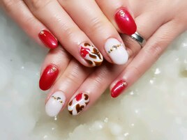 バレンタインネイル