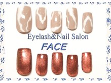 アイラッシュアンドネイルサロン フェイス(Eyelash&NailSalon FACE)/ハンド定額ネイル　￥7.500