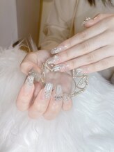 ヘブン ネイル 鶯谷(HEAVEN Nail)/シルバーグリッターネイル