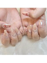 アイラッシュサロンアールツー(eyelash salon R2)/艶パール/リボンネイル/ワンホン