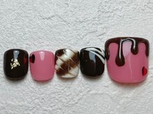 ネイルビート(NAIL BEAT)/バレンタイン　フットネイル