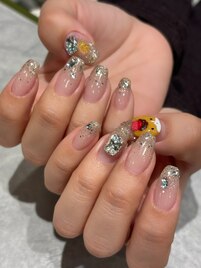 ラメグラデーションネイル