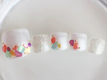 ネイルサロン あかねいろ/春夏フットネイル　シェルアート