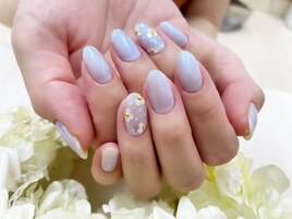 ブルーオーロラ☆お花ホロ