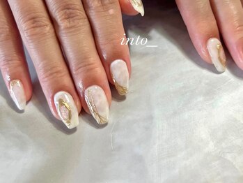 ネイルサロン イントゥ(into_)/定額アート　ニュアンス　ミラー