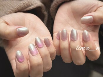 リマネイル(lima nail)/グリーンとピンクのマグネット