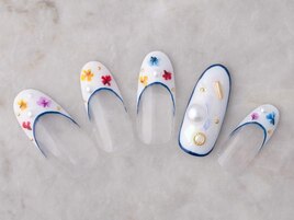 お花フレンチネイル