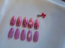 ペルルネイル(PERURU nail)/ピンクデザイン