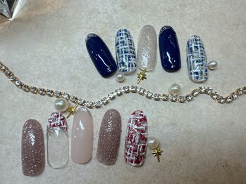 ネイルキュート アンド クールラッシュ 亀有店(nailcute & CoolLash)/冬にぴったりツイード♪