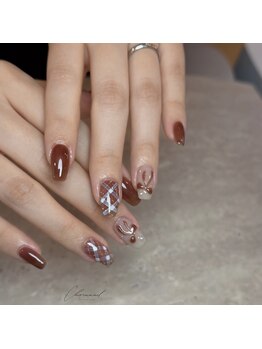 チェックとリボン合わせ