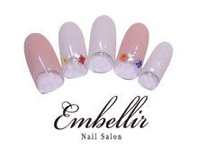 アンベリール 横浜店(Embellir)/(328)小花＆シェル逆フレンチ