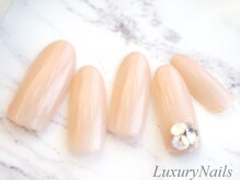 ラグジュアリーネイルズ カワグチ(Luxury Nails Kawaguchi)/大人気♪Vカットビジューネイル