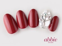 ネイルサロン アビー グランデュオ蒲田店(abbie)/●レッドビジュー￥10615