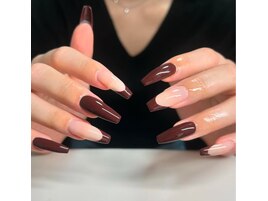 スカルプ　フレンチネイル