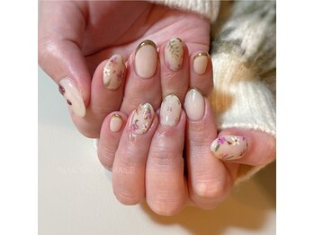 大人可愛い花柄アート