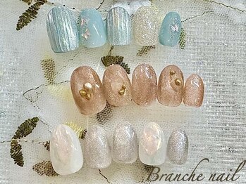 ブランシェネイル(Branche Nail)の写真/豊富なデザインで叶えるシンプルネイル！オフィスにも華やかデザインも楽しめる場所◎